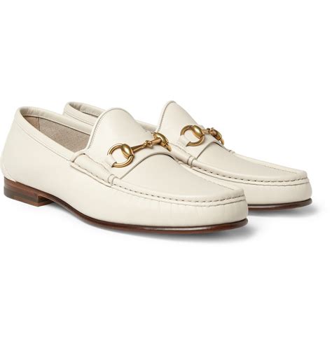 white gucci loafers men